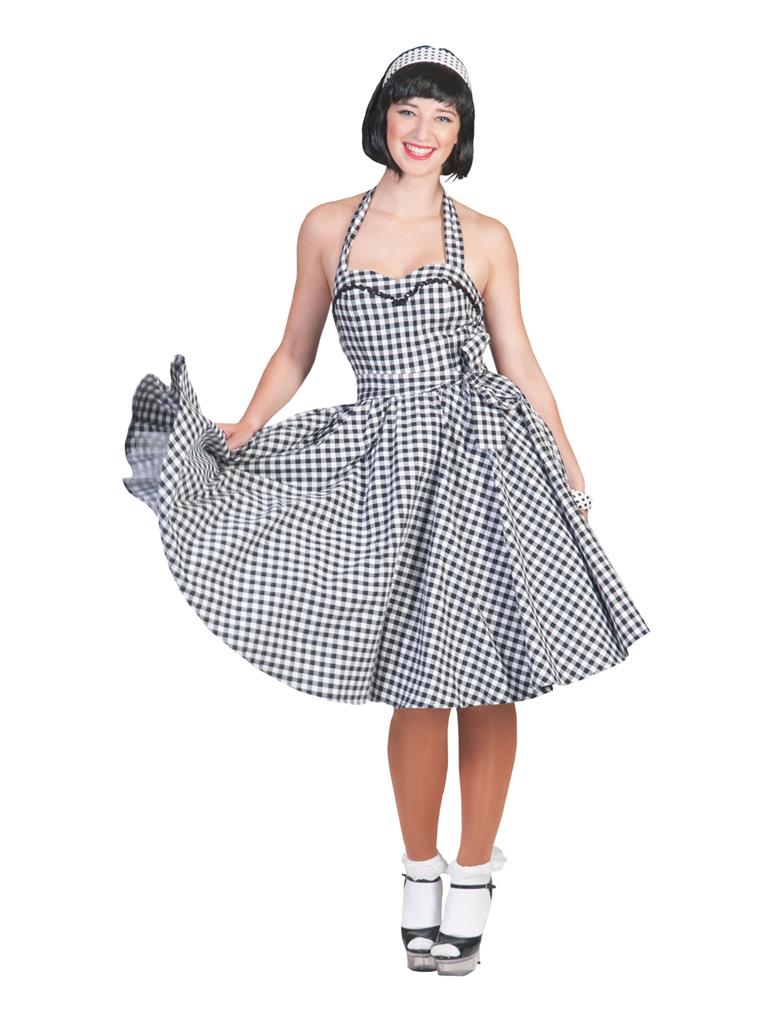 ROCK N ROLL ZWART WIT S-M