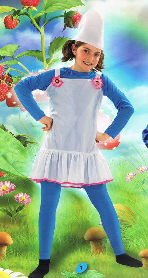 KABOUTERMEISJE BLAUW 7/9 JAAR