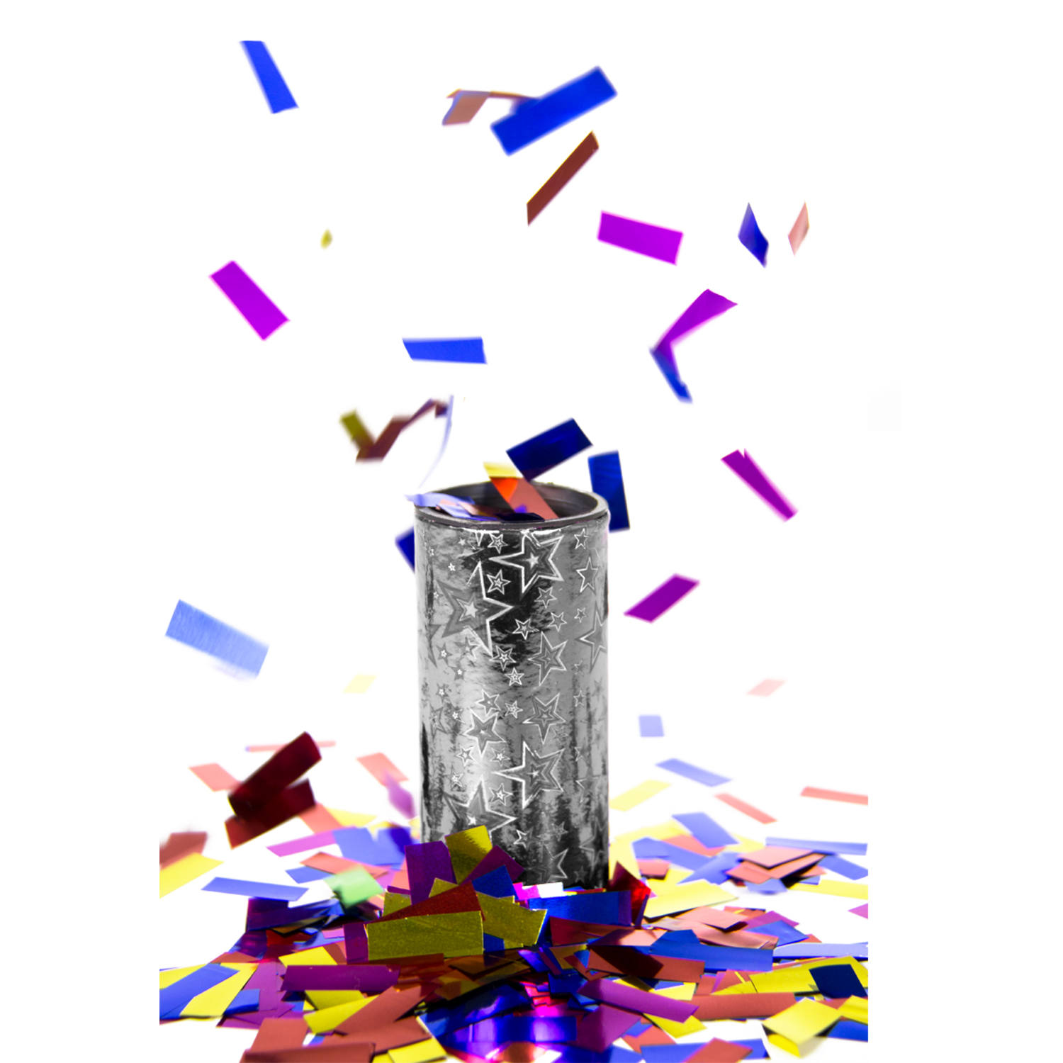 FOLIE CONFETTI TAFELBOM ZILVER - 2 STUKS