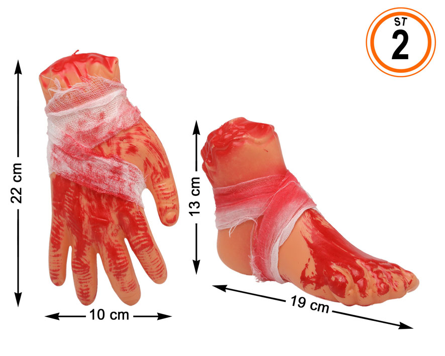 HORROR BLOED VOET EN HAND