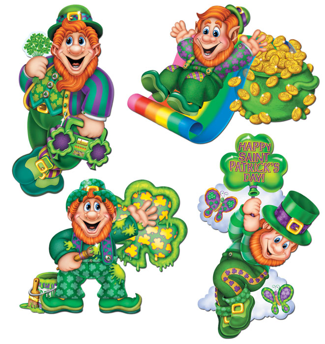 ST PATRICKS DAY CUTOUTS 4PC