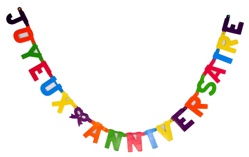 SLINGER JOYEUX ANNIVERSAIR LETTERS