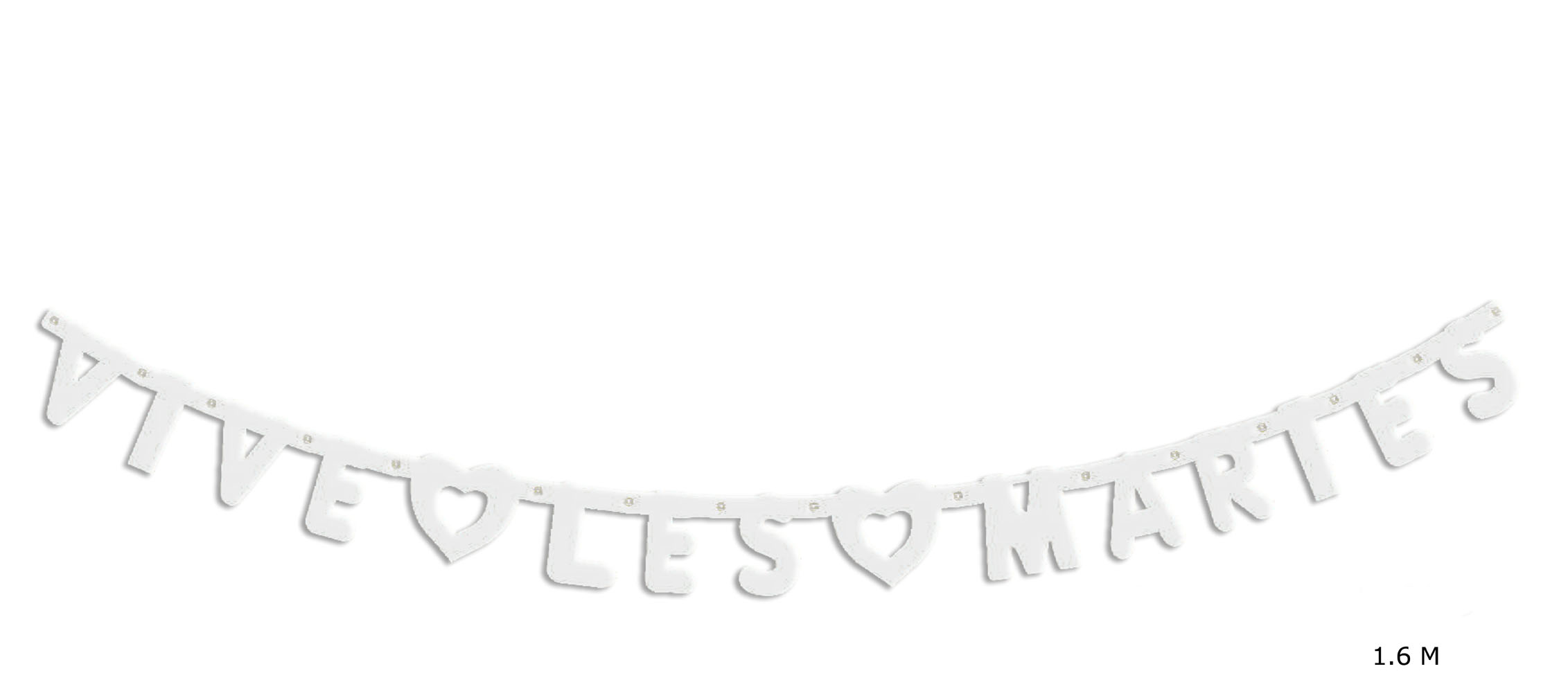 HUWELIJK VIVE LES MARIES WIT 1.6M