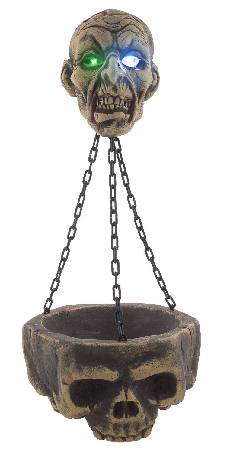 WIJWATERVAT MET SKELET MET LICHT