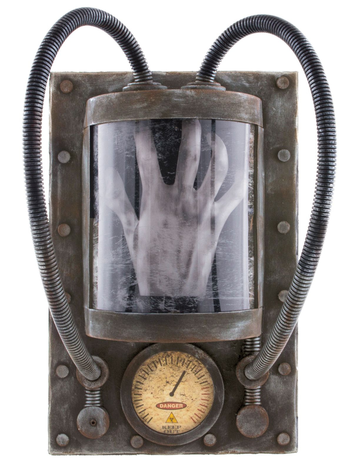 WANDDECO HAND ACHTER GLAS