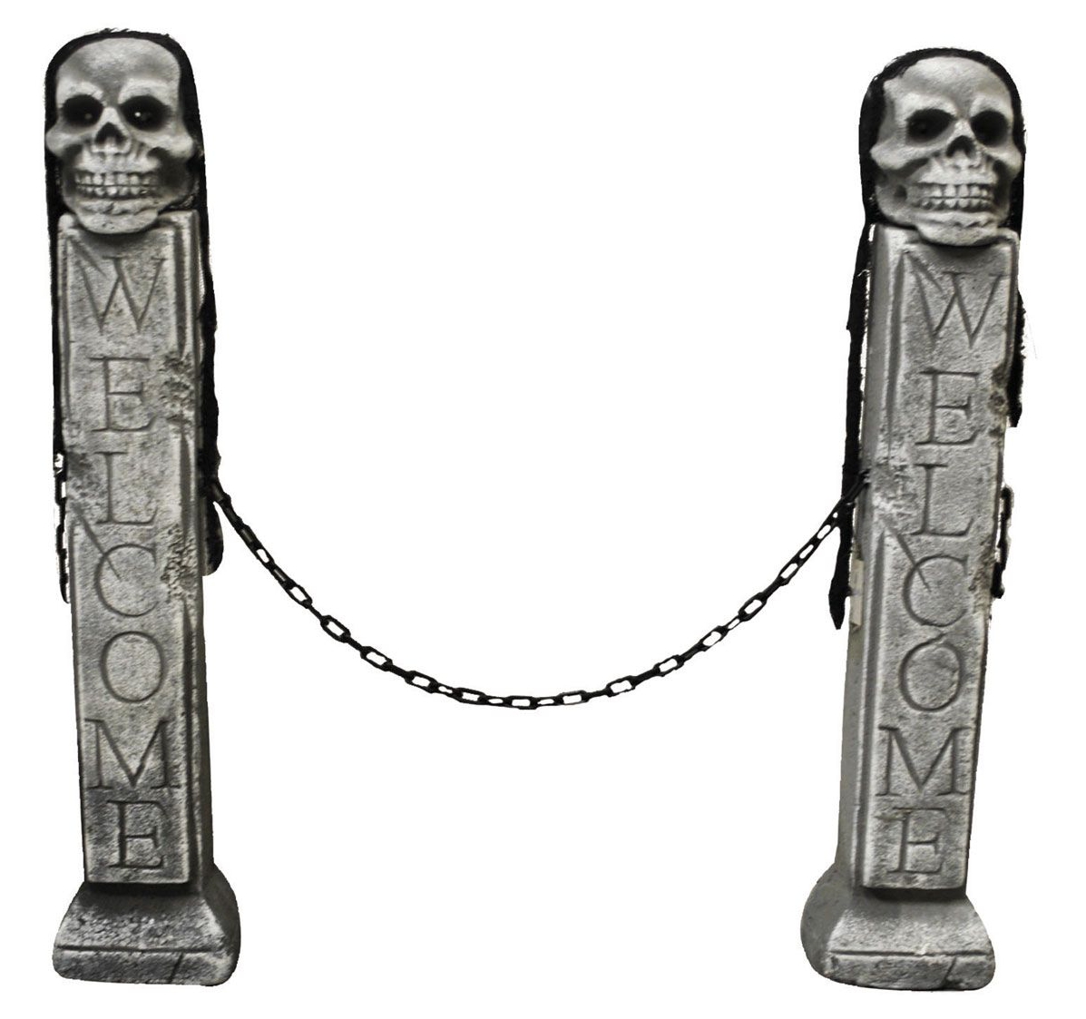 2 PILAREN MET KETTING HALLOWEEN