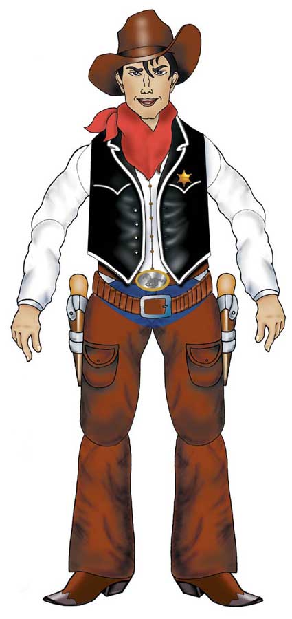 COWBOY MAN CUTOUT 140CM