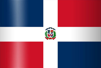 VLAG DOMINICAANSE R - REP DOMINICAIN 90X150