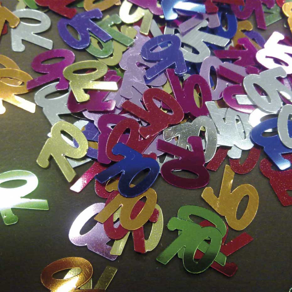 CONFETTI TABLE 70