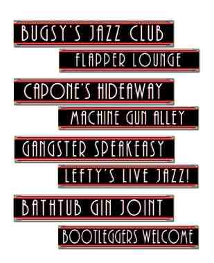 GANGSTER CUTOUTS 4PC 11*61CM