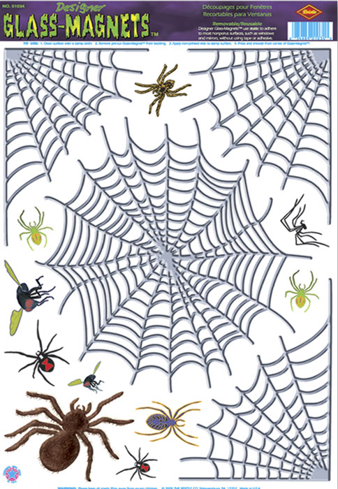 HORROR GLASPLAKKER SPINWEB 30/50