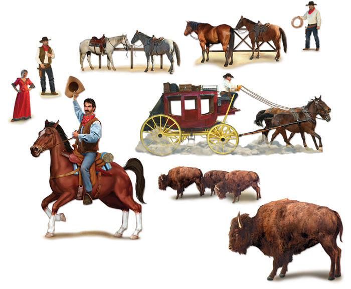 COWBOY CHARACTER PROPS 33*135CM