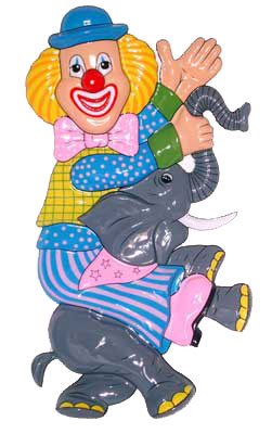 DECO CLOWN OLIFANT 56/102CM U