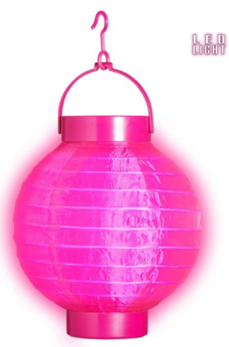 LAMPION ROZE MET LEDVERLICHTING