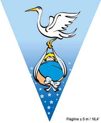 VLAGLIJN BABY BLAUW 5M