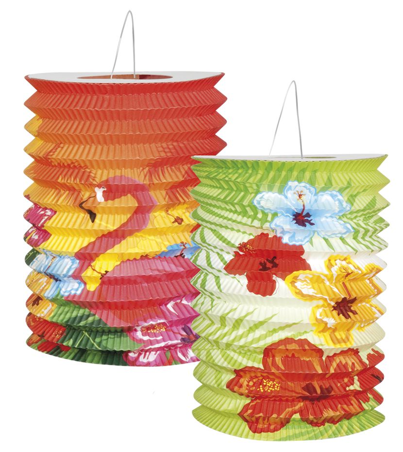 LAMPION HIBISCUS 16CM 2PC
