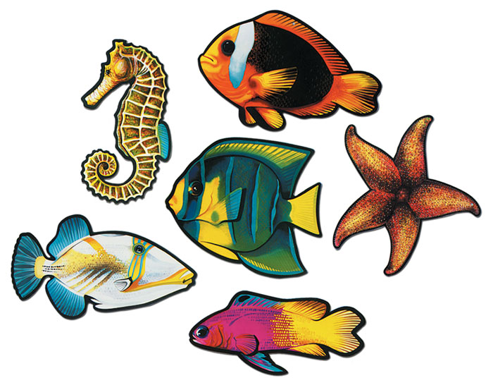 ZEE FISH CUTOUTS 6ST 21CM