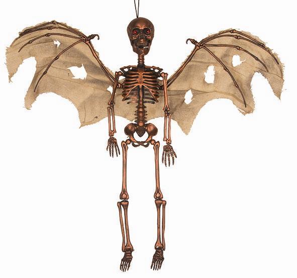 SKULL WINGS 65CM LED VERLICHTING