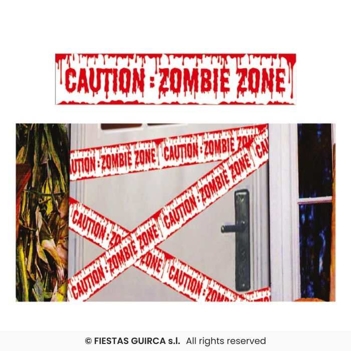 BARICADE TAPE CAUTION ZOMBIE