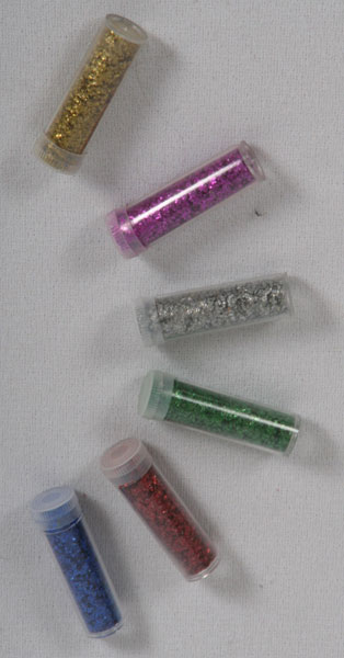 GLITTER 6 KLEUREN OP KAART
